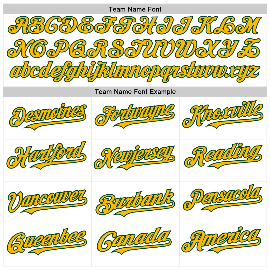 Custom White Green-Gold Line Authentic Baseball Jersey