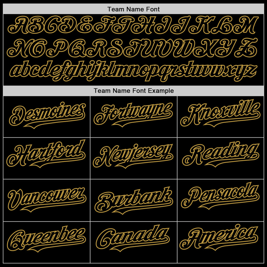 Custom Black Old Gold 3D Pattern Design Gradient Style Twinkle Star Authentic Baseball Jersey