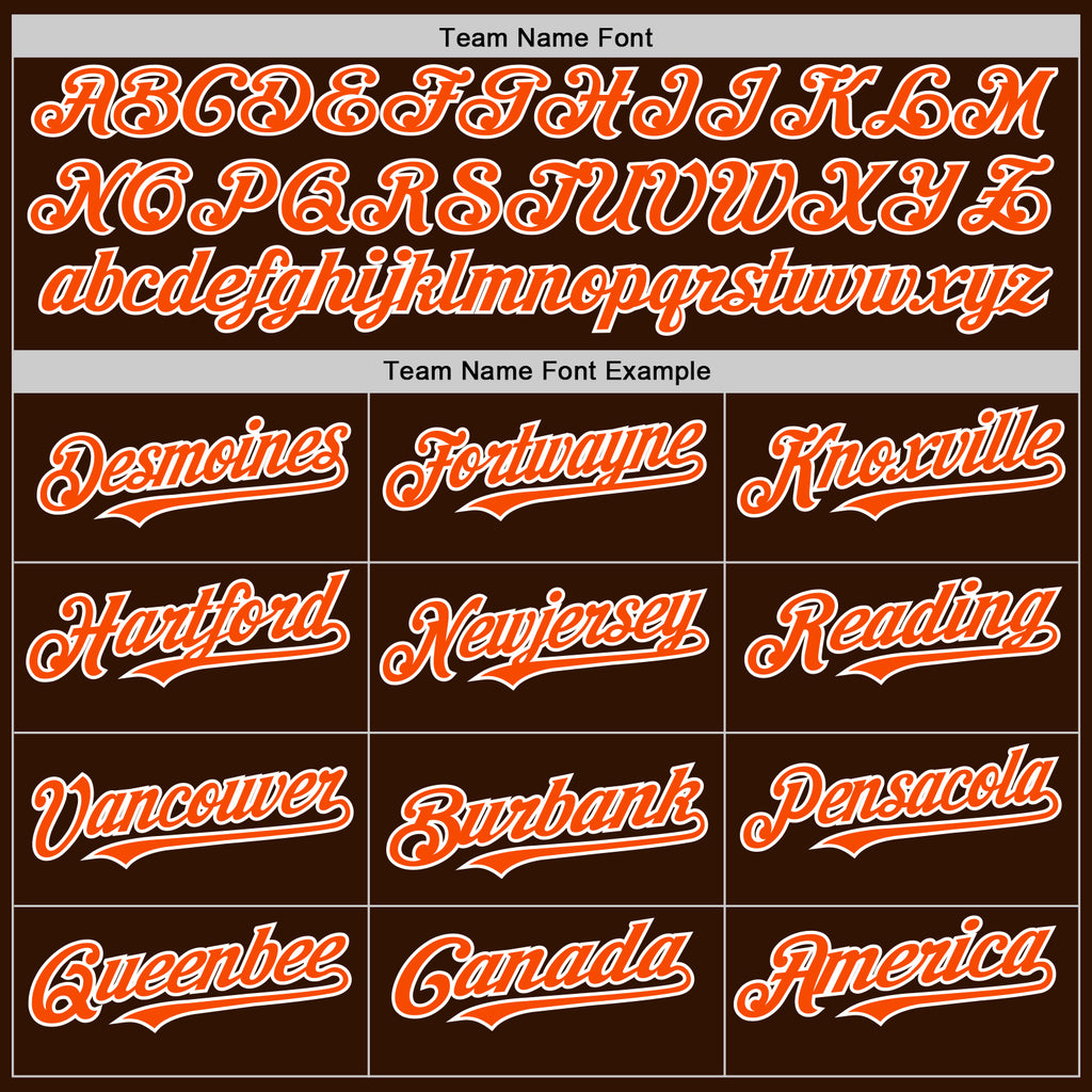 Custom Brown Orange-White 3D Pattern Design Gradient Style Twinkle Star Authentic Baseball Jersey