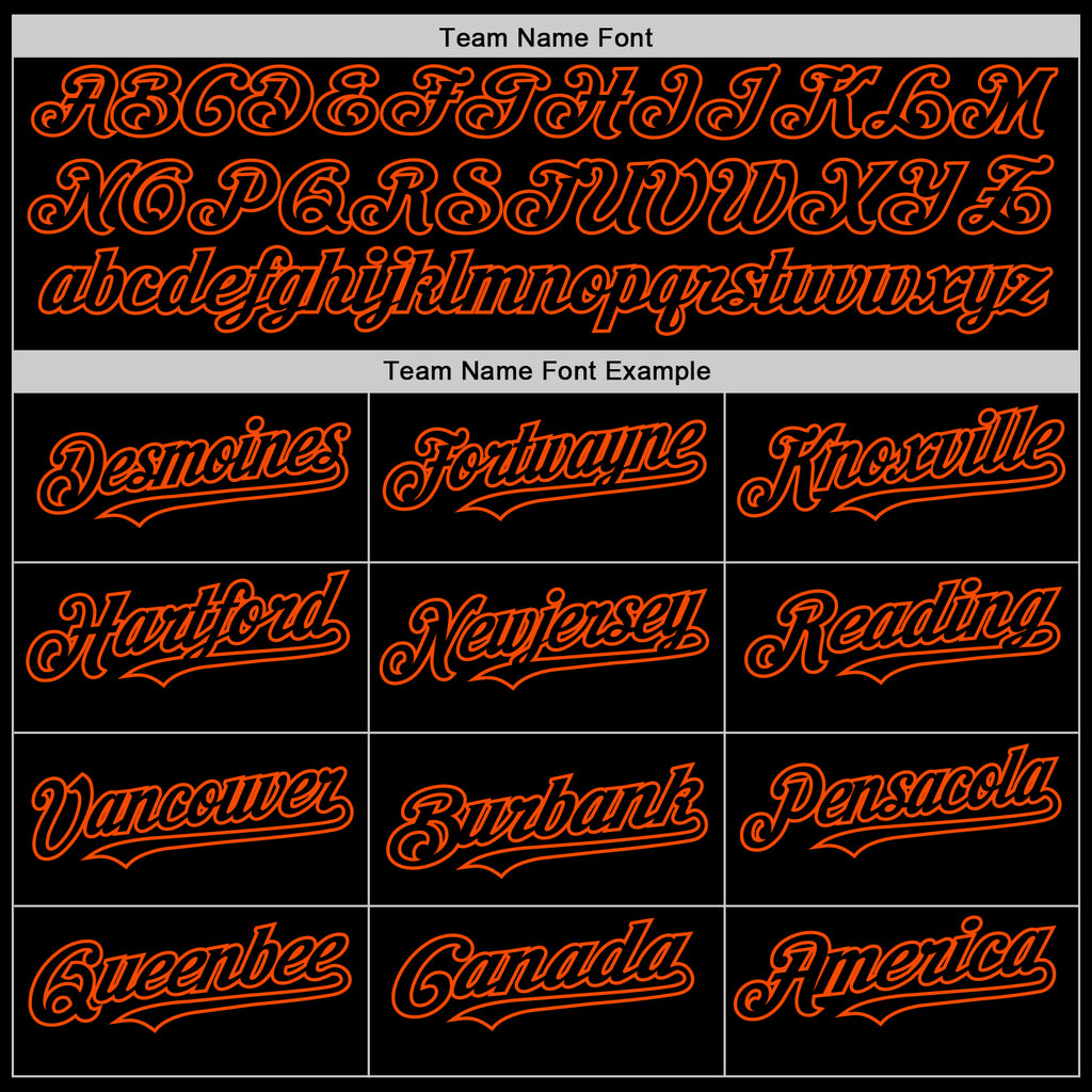 Custom Black Orange 3D Pattern Design Abstract Splatter Texture Authentic Baseball Jersey