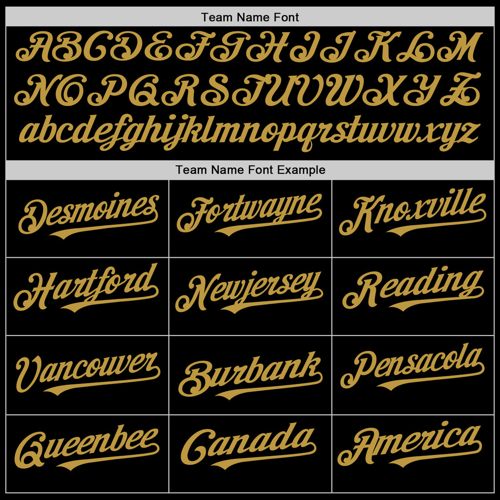 Custom Black Old Gold-Kelly Green 3D Pattern Design Geometric Shapes Authentic Baseball Jersey