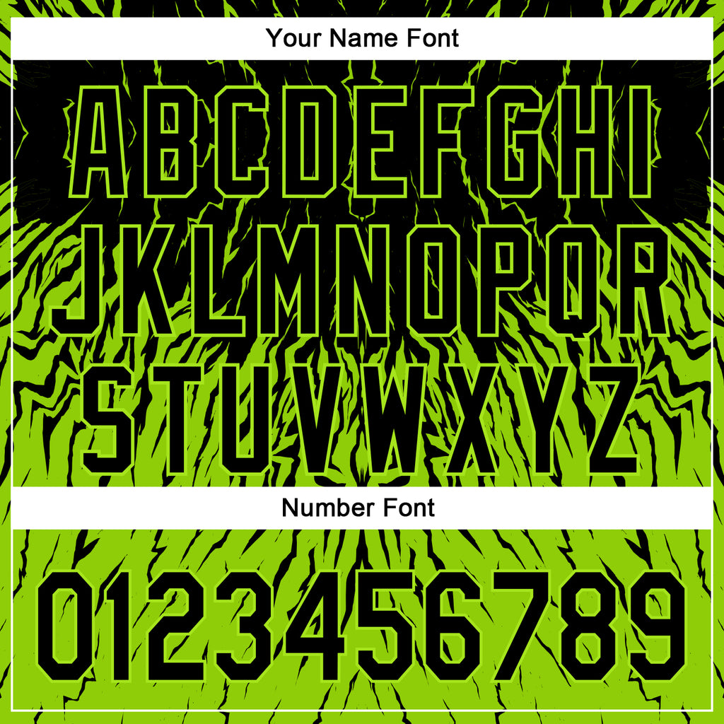 Custom Black Neon Green 3D Pattern Design Abstract Wave Authentic Baseball Jersey