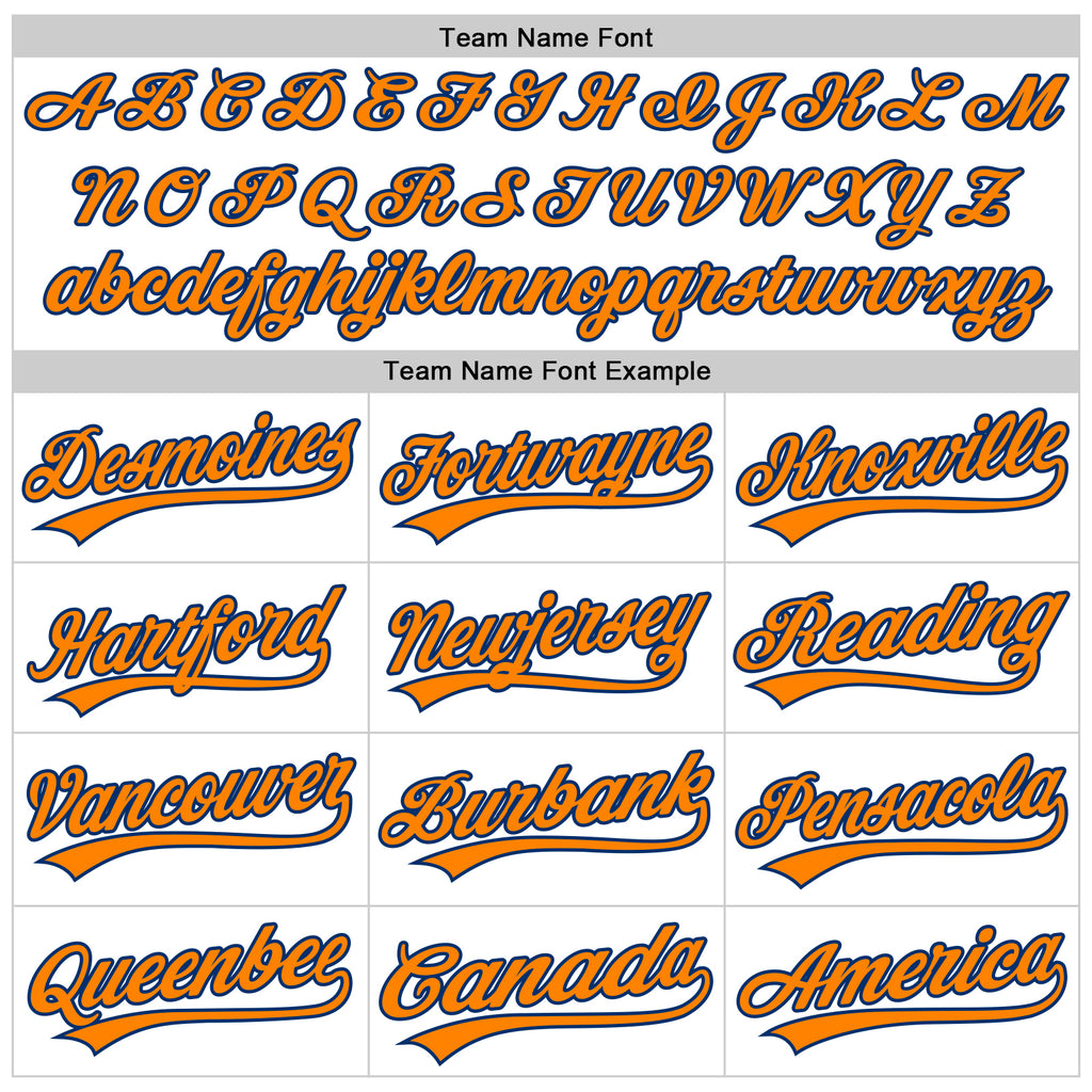 Custom White Bay Orange-US Navy Blue 3D Pattern Halloween Authentic Baseball Jersey