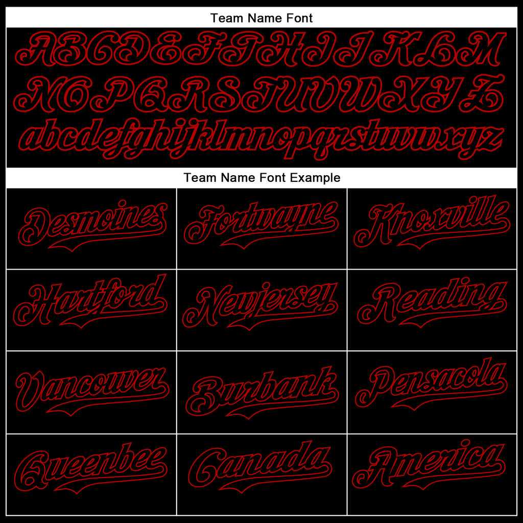 Custom Black Red 3D Pattern Design Vintage Tattoos Authentic Baseball Jersey