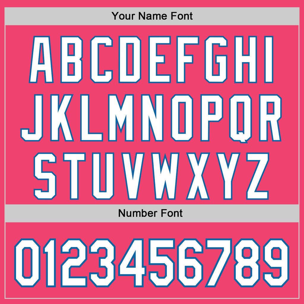 Custom Neon Pink White-Blue 3D Pattern Design Father's Day Family Love Authentic Baseball Jersey