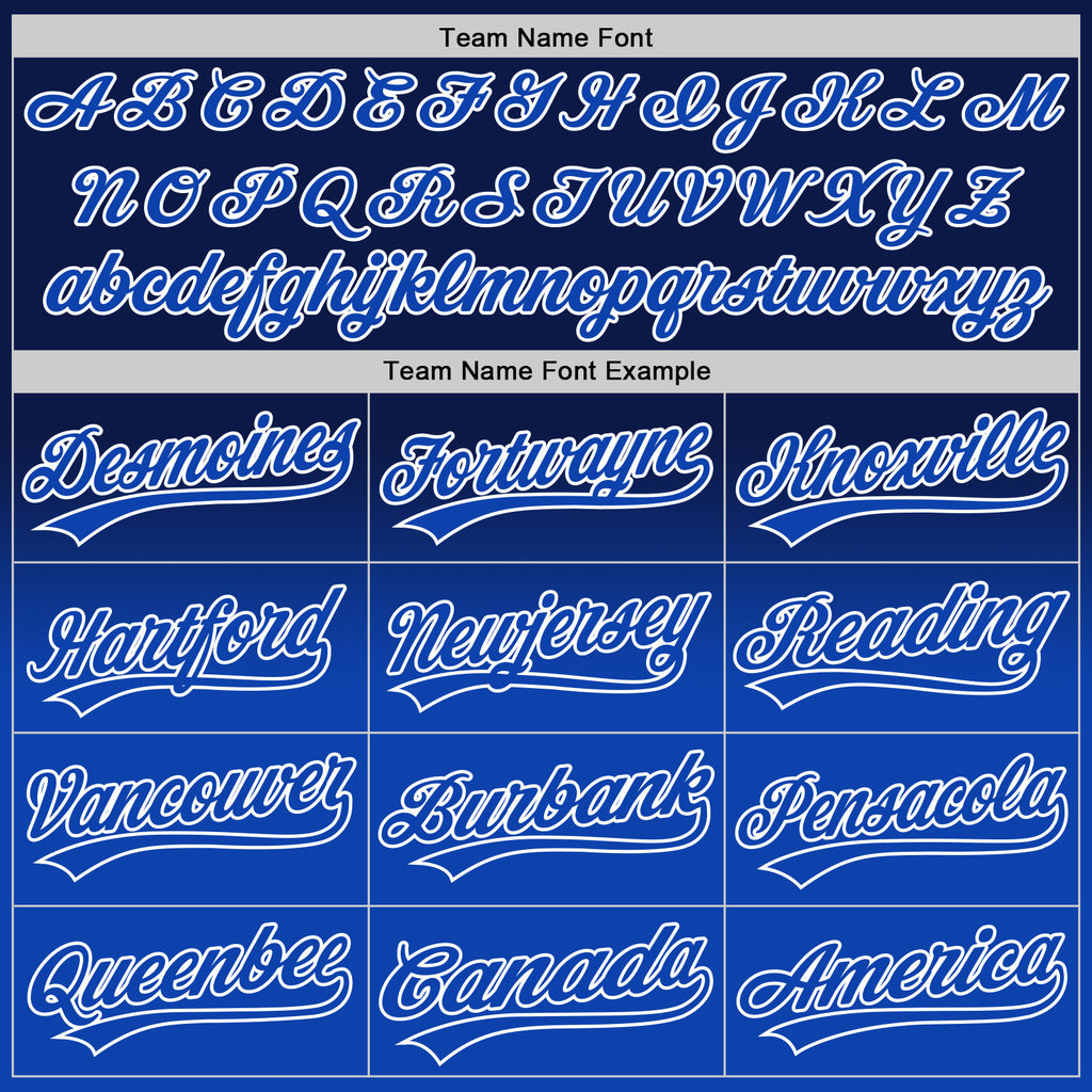 Custom Navy Thunder Blue-White 3D Pattern Design Father's Day Family Love Fade Authentic Baseball Jersey