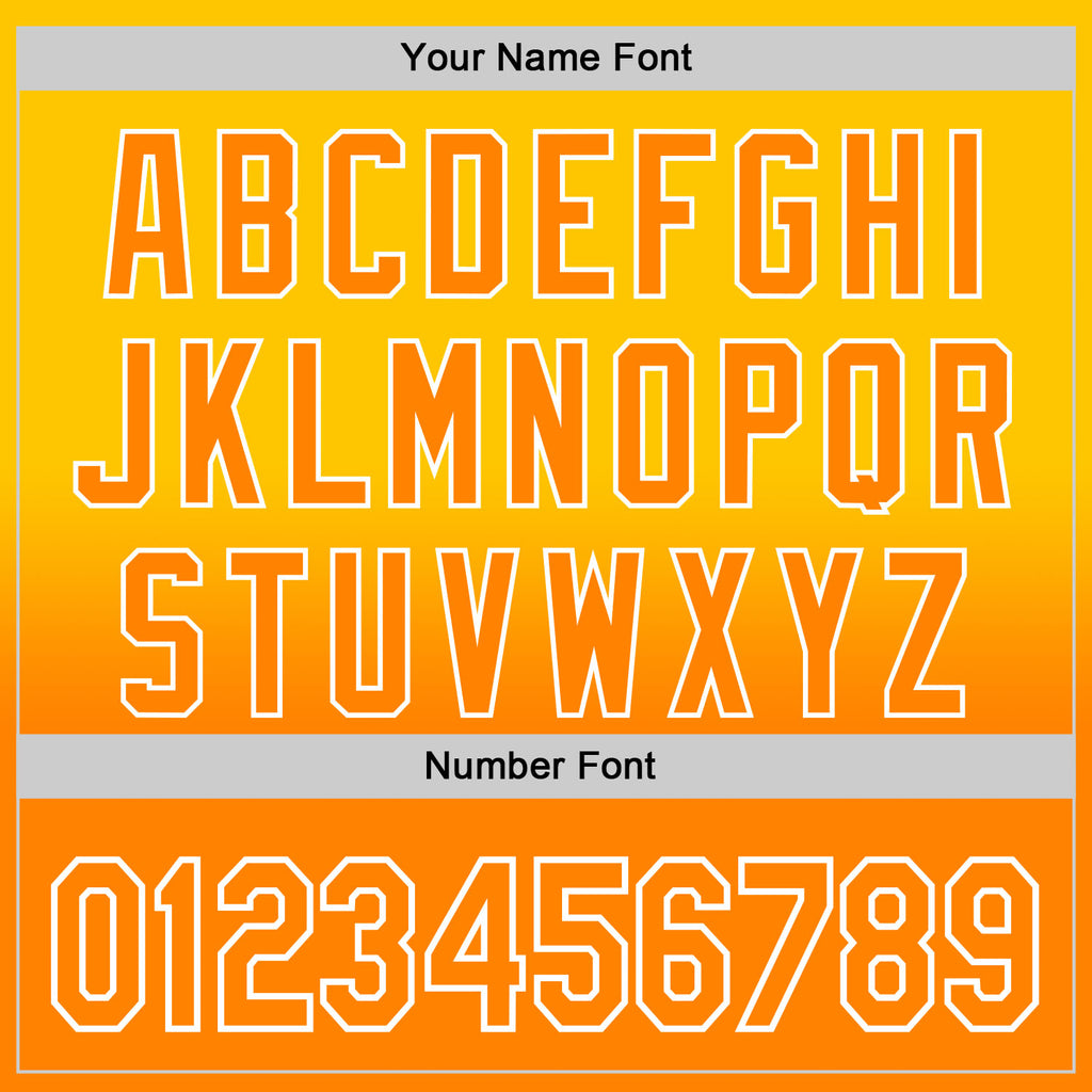 Custom Yellow Bay Orange-White 3D Pattern Design Father's Day Family Love Fade Authentic Baseball Jersey
