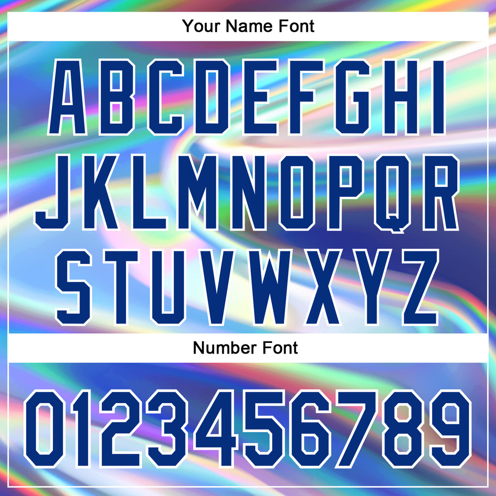 Custom White Royal 3D Pattern Design Rave Psychedelic Holographic Vaporwave Style Authentic Baseball Jersey