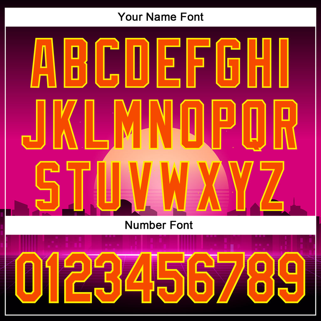 Custom Purple Orange-Light Yellow 3D Pattern Design Rave Psychedelic Futuristic Music Authentic Baseball Jersey