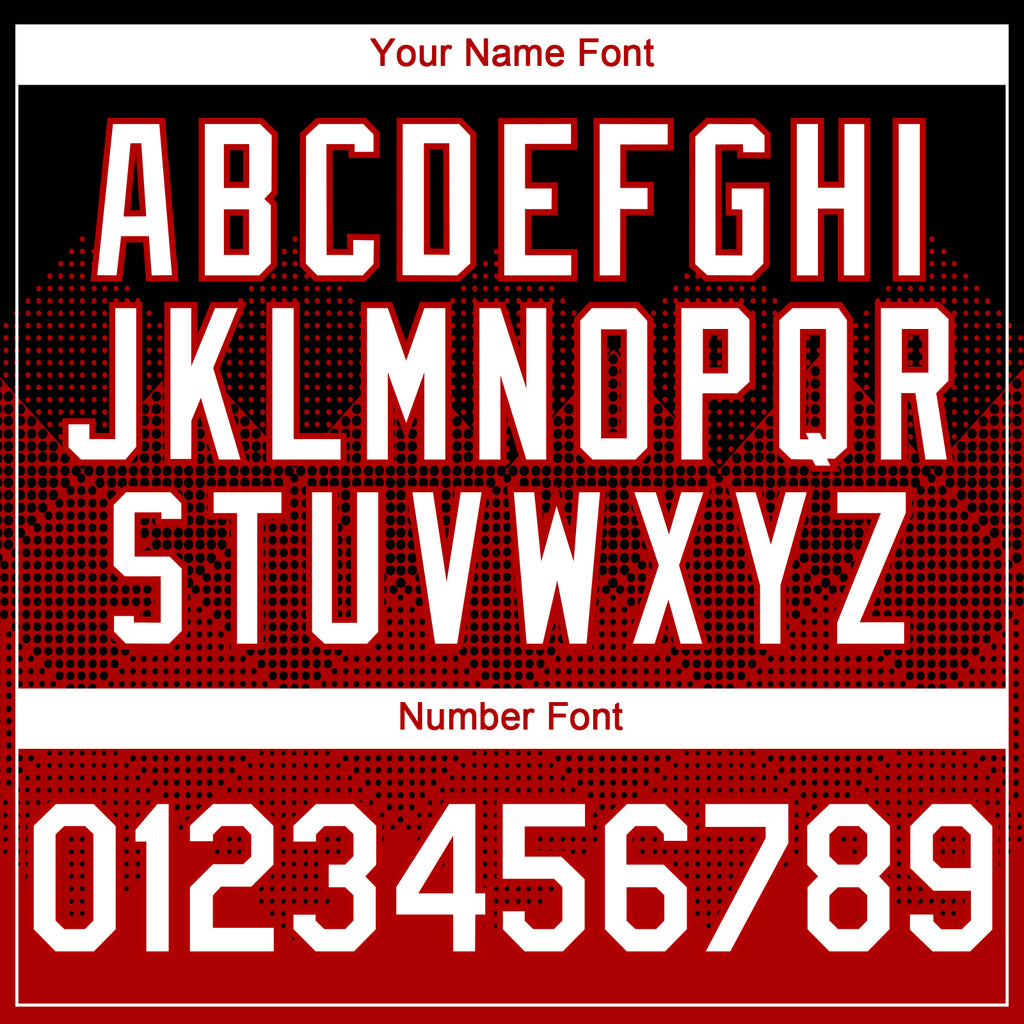 Custom Black White-Red 3D Gradient Square Shape Authentic Baseball Jersey