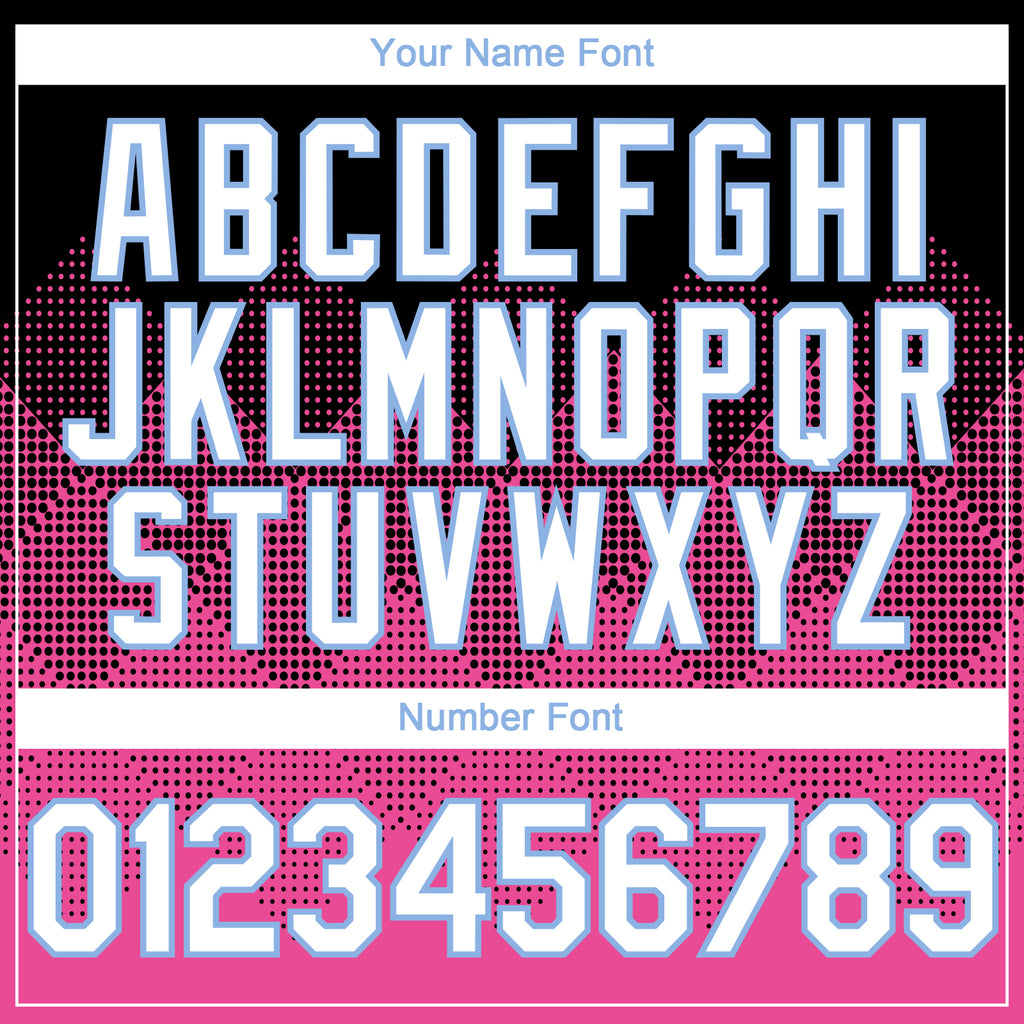 Custom Black White Pink-Light Blue 3D Gradient Square Shape Authentic Baseball Jersey