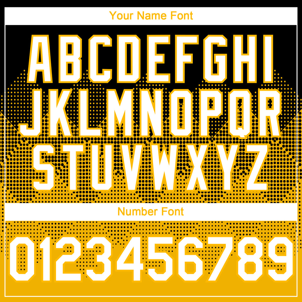 Custom Black White-Gold 3D Gradient Square Shape Authentic Baseball Jersey