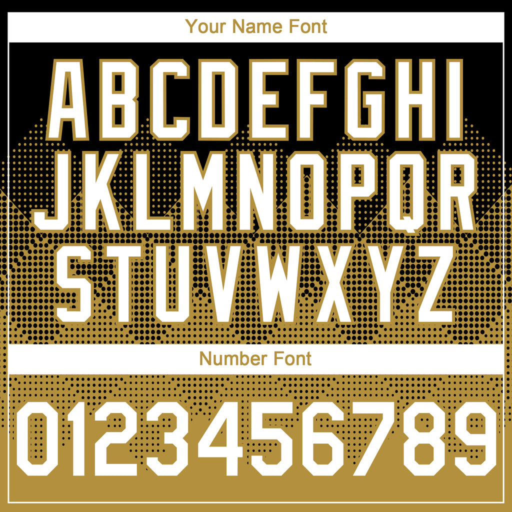 Custom Black White-Old Gold 3D Gradient Square Shape Authentic Baseball Jersey