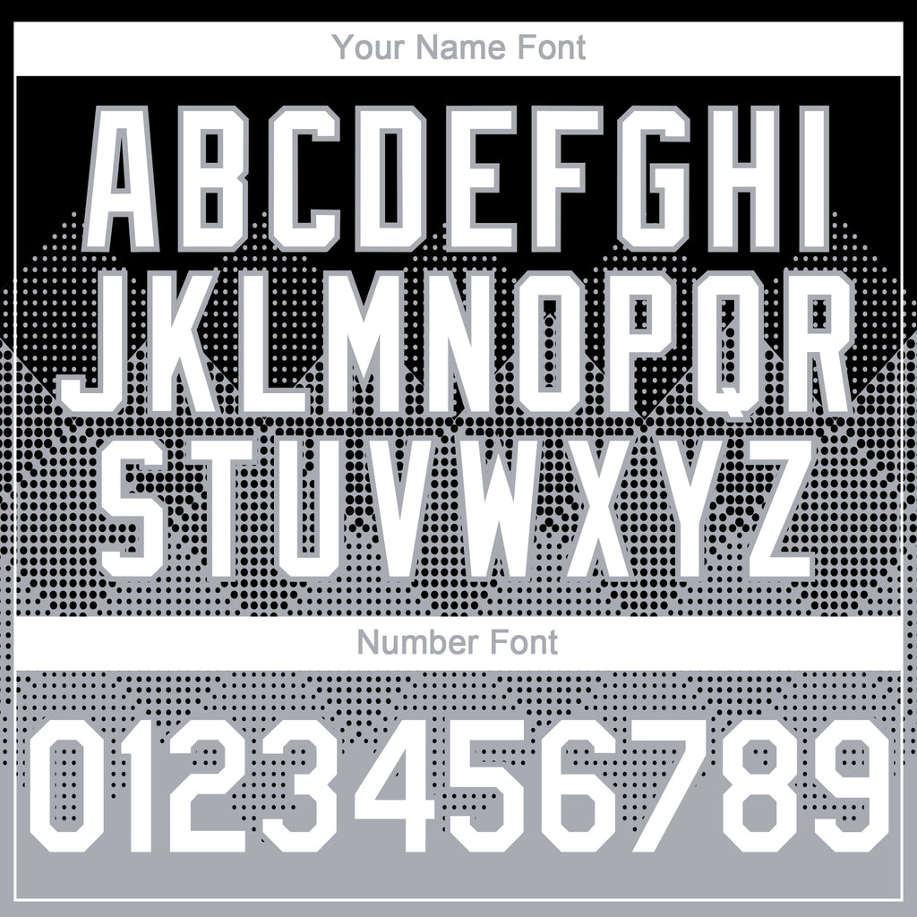 Custom Black White-Gray 3D Gradient Square Shape Authentic Baseball Jersey