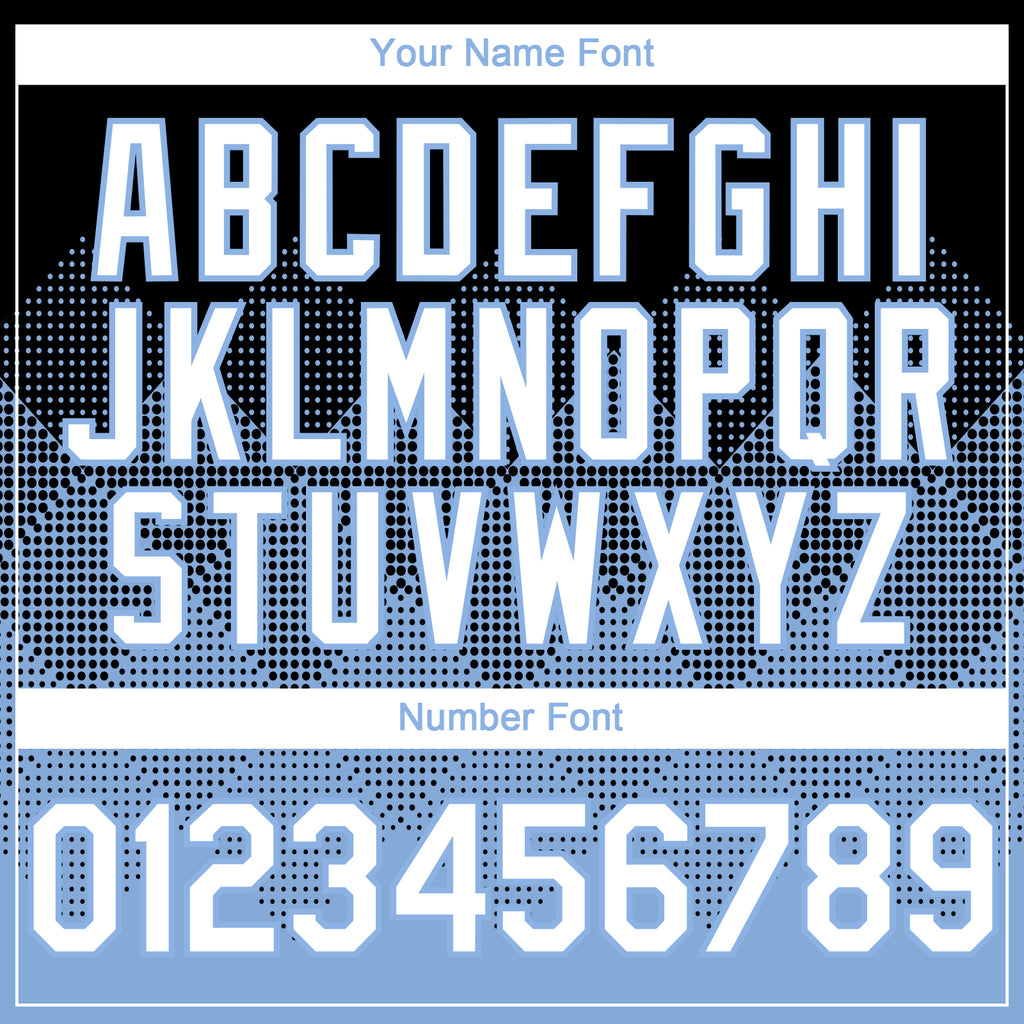 Custom Black White-Light Blue 3D Gradient Square Shape Authentic Baseball Jersey
