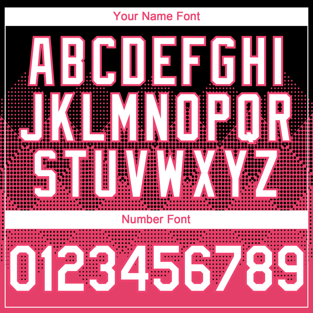 Custom Black White-Neon Pink 3D Gradient Square Shape Authentic Baseball Jersey