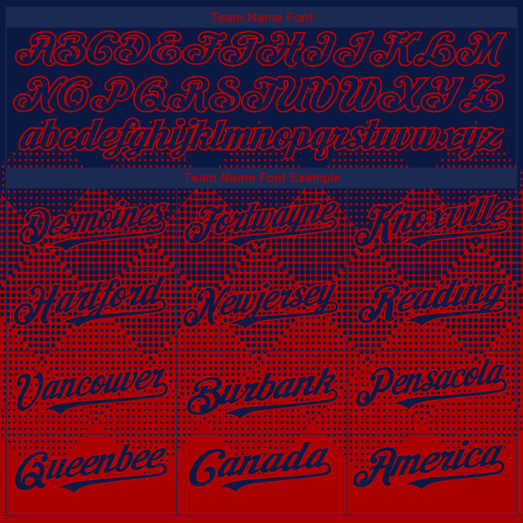 Custom Navy Red 3D Gradient Square Shape Authentic Baseball Jersey