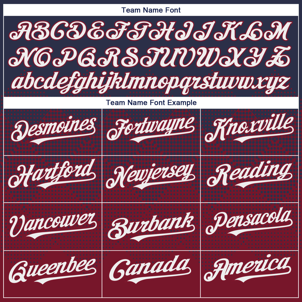 Custom Navy White-Crimson 3D Gradient Square Shape Authentic Baseball Jersey