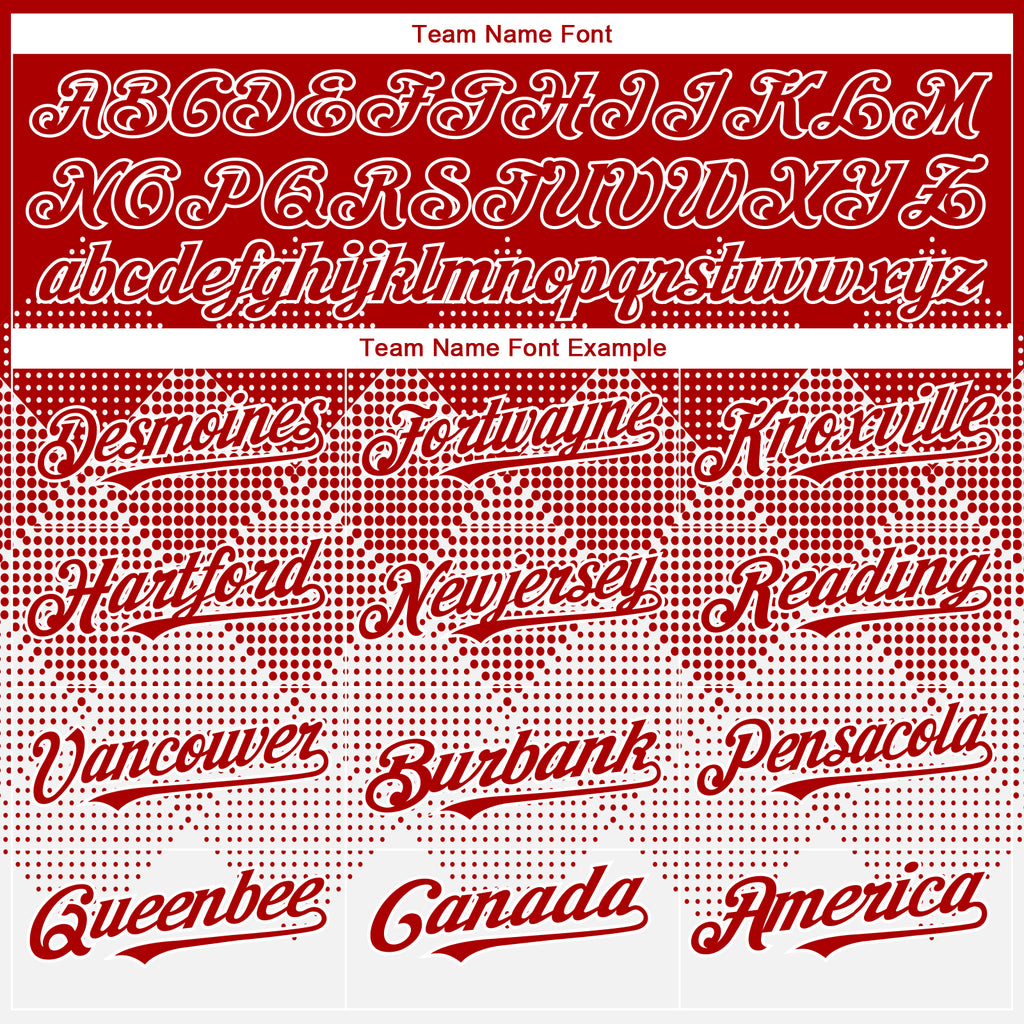 Custom Red White 3D Gradient Square Shape Authentic Baseball Jersey