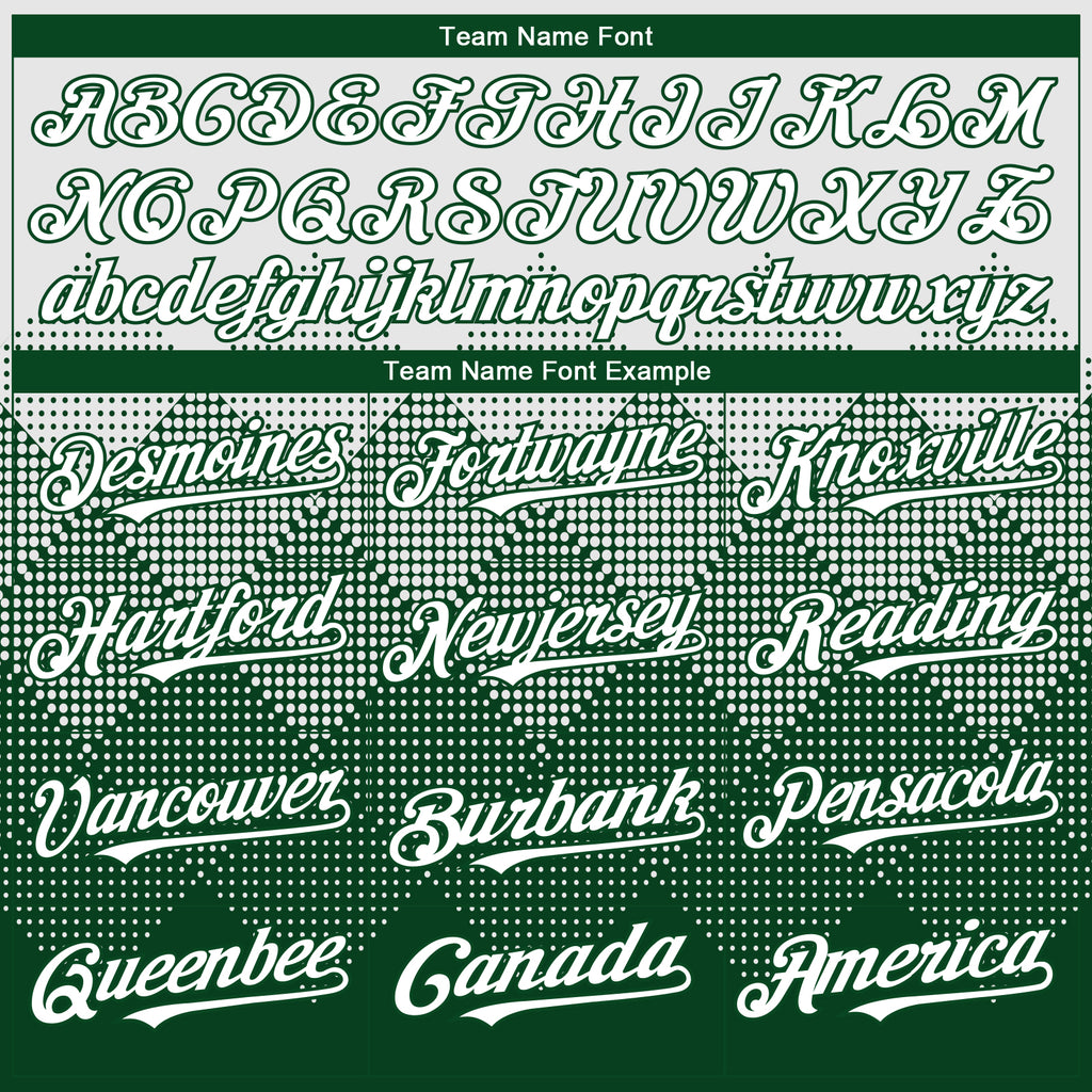 Custom White Green 3D Gradient Square Shape Authentic Baseball Jersey