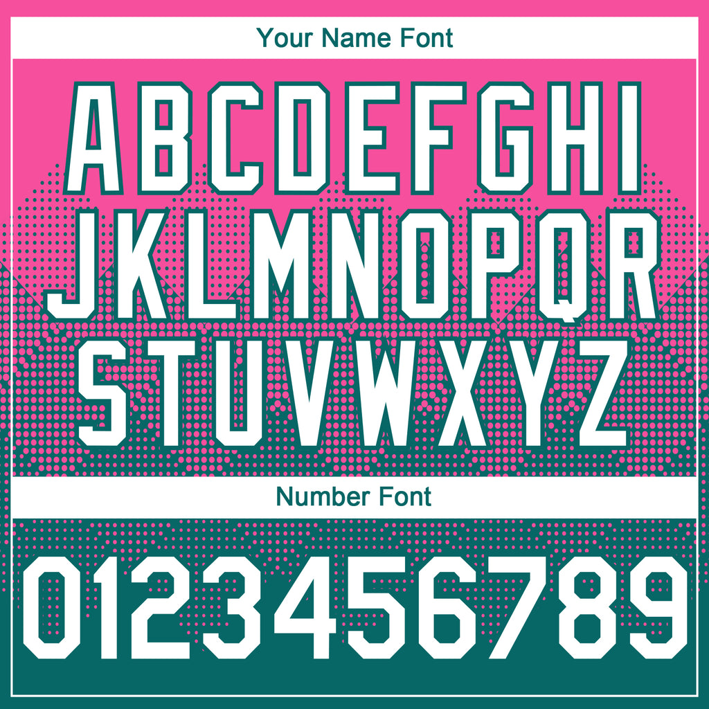 Custom Pink White-Teal 3D Gradient Square Shape Authentic Baseball Jersey