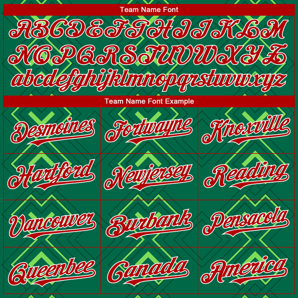 Custom Kelly Green Red-White 3D Mexico Mexican Flag Authentic Baseball Jersey