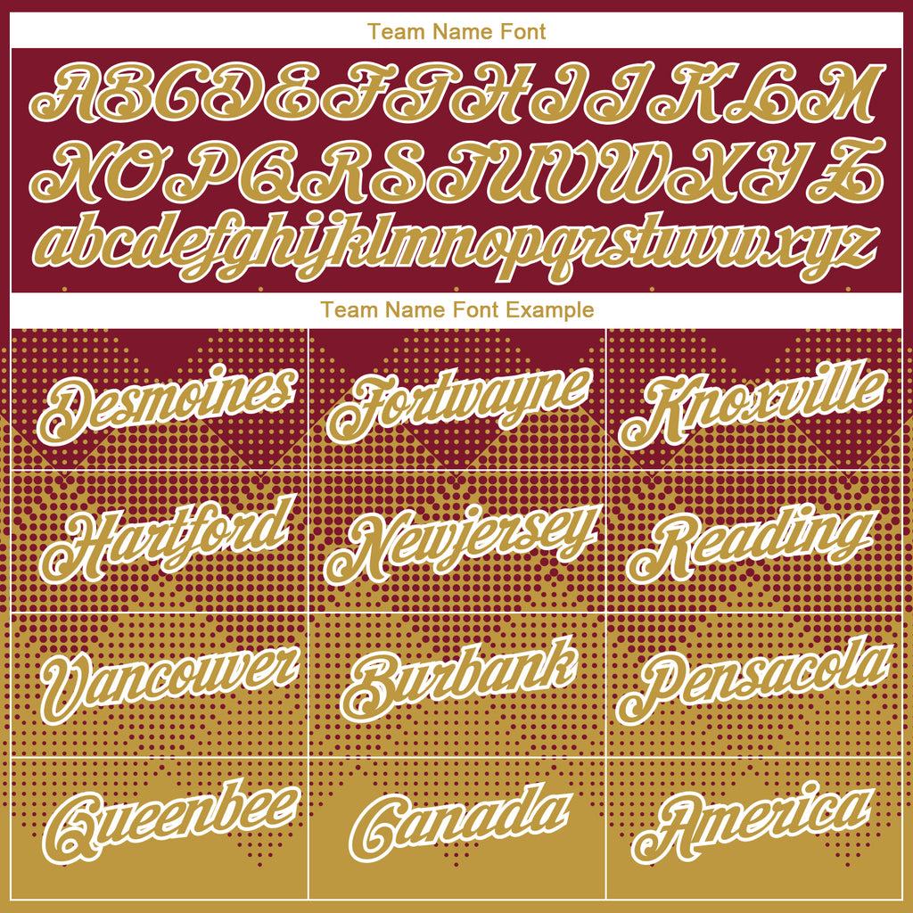 Custom Crimson Old Gold-White 3D Pattern Design Gradient Square Shapes Performance T-Shirt