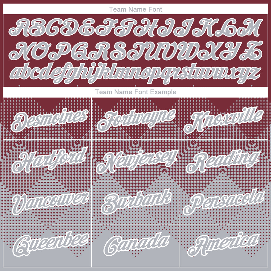 Custom Burgundy Gray-White 3D Pattern Design Gradient Square Shapes Performance T-Shirt