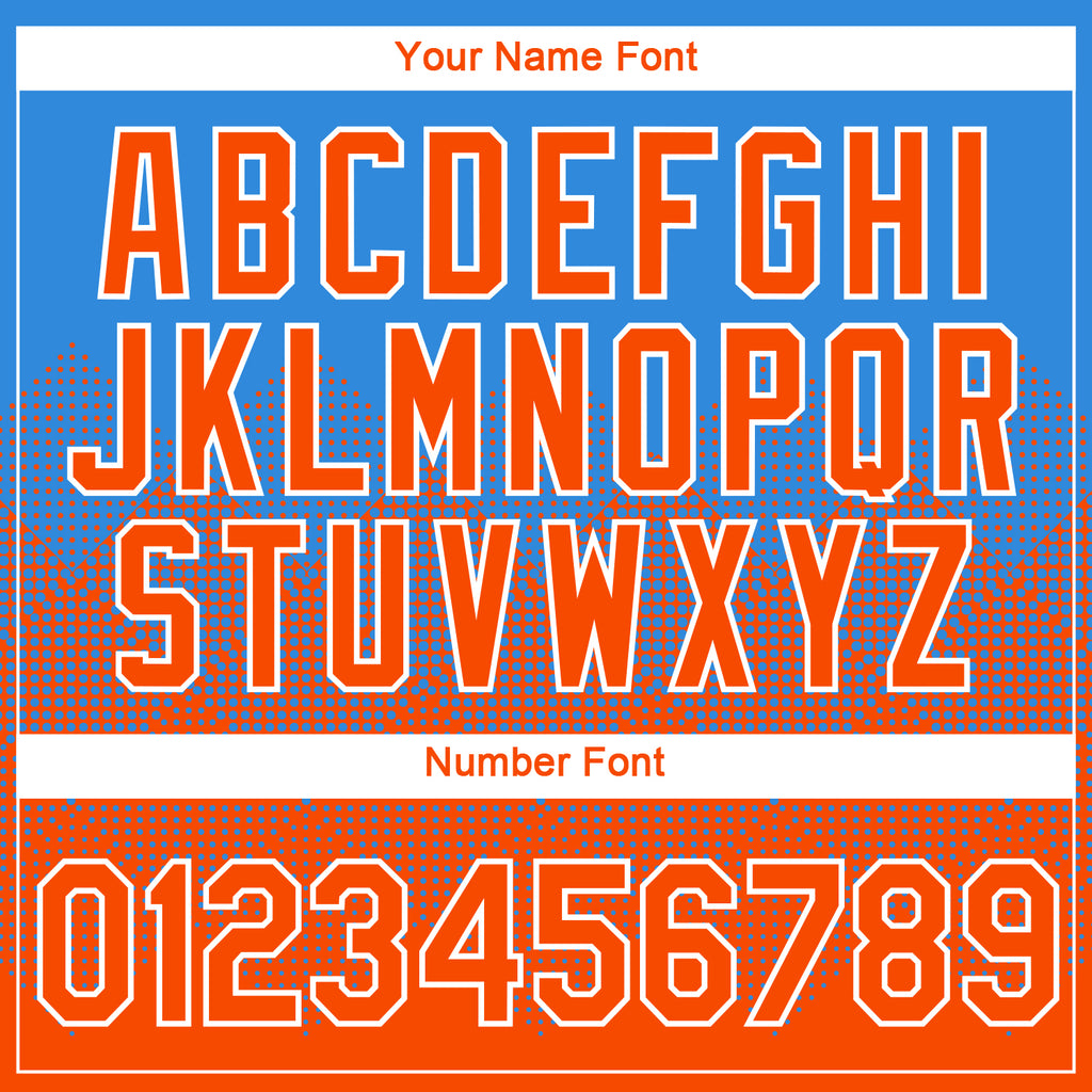 Custom Powder Blue Orange-White 3D Pattern Design Gradient Square Shapes Performance T-Shirt