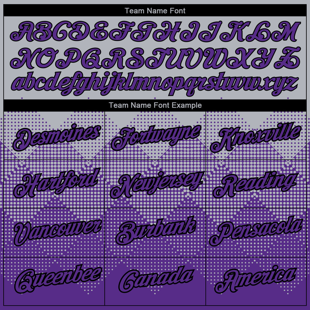 Custom Gray Purple-Black 3D Pattern Design Gradient Square Shapes Performance T-Shirt