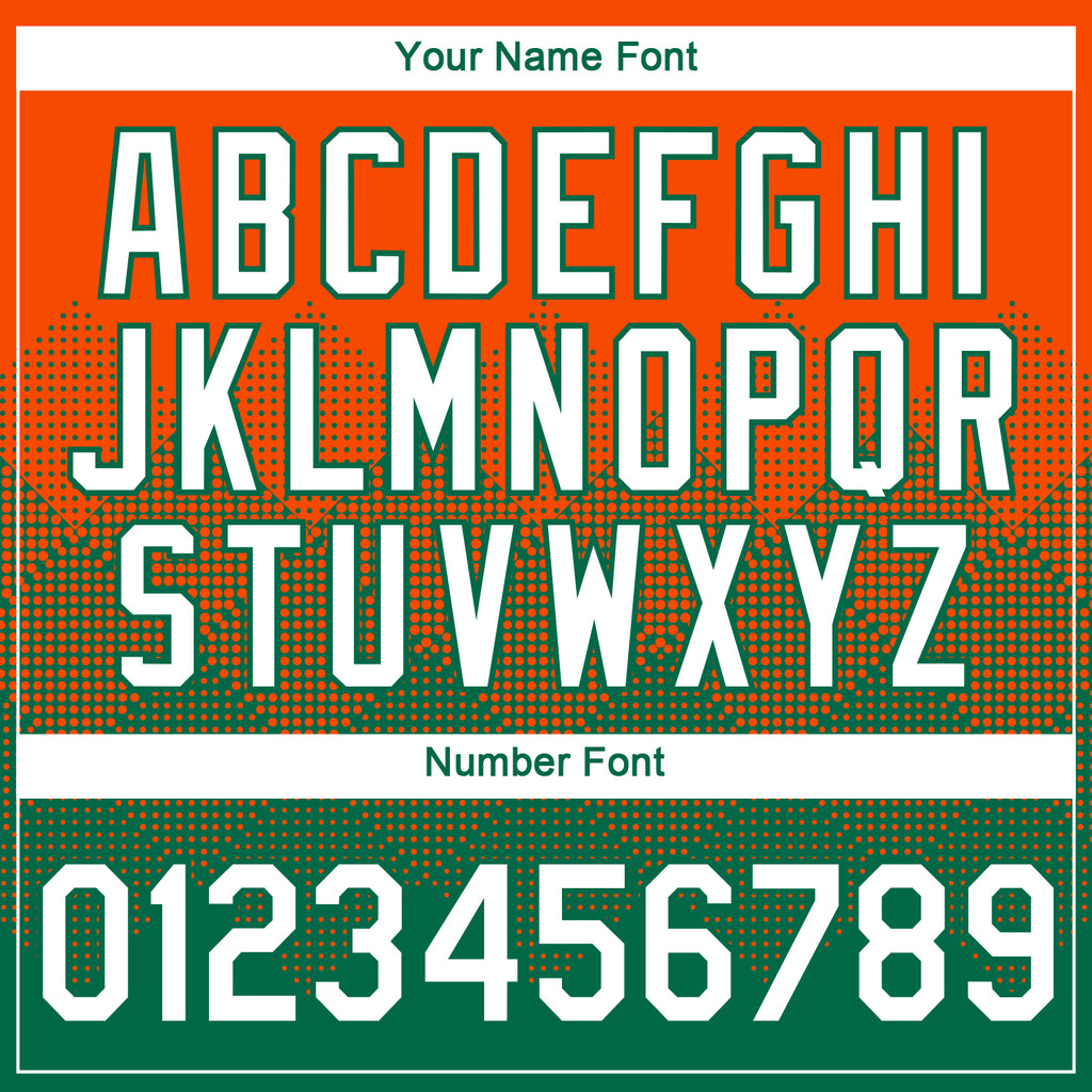 Custom Orange White-Kelly Green 3D Pattern Design Gradient Square Shapes Performance T-Shirt