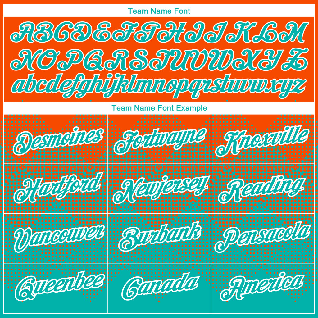 Custom Orange Aqua-White 3D Pattern Design Gradient Square Shapes Performance T-Shirt