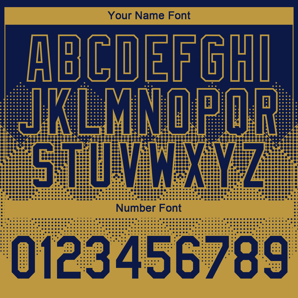 Custom Navy Old Gold 3D Pattern Design Gradient Square Shapes Performance T-Shirt