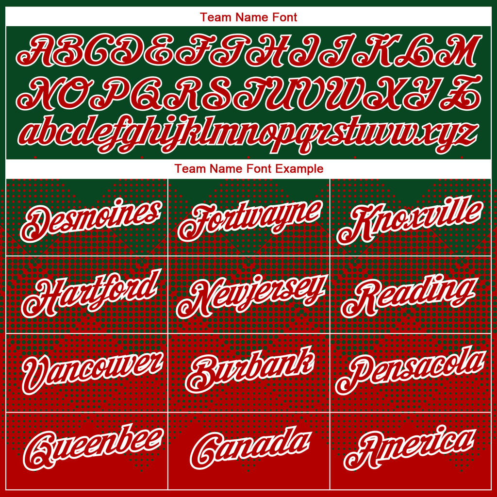 Custom Green Red-White 3D Pattern Design Gradient Square Shapes Performance T-Shirt