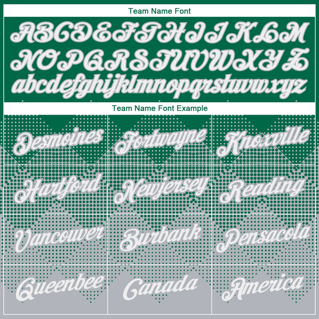Custom Kelly Green White-Gray 3D Pattern Design Gradient Square Shapes Performance T-Shirt