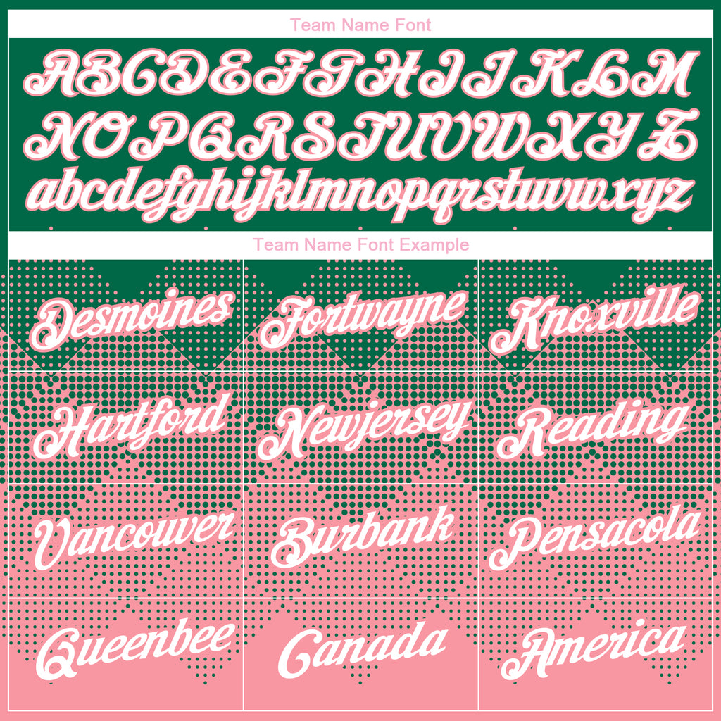 Custom Kelly Green White-Medium Pink 3D Pattern Design Gradient Square Shapes Performance T-Shirt
