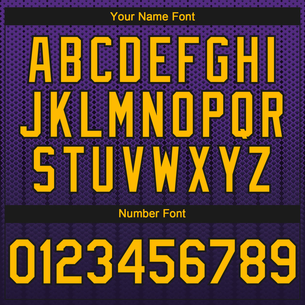 Custom Purple Gold-Black 3D Pattern Design Gradient Geometric Shape Authentic Baseball Jersey