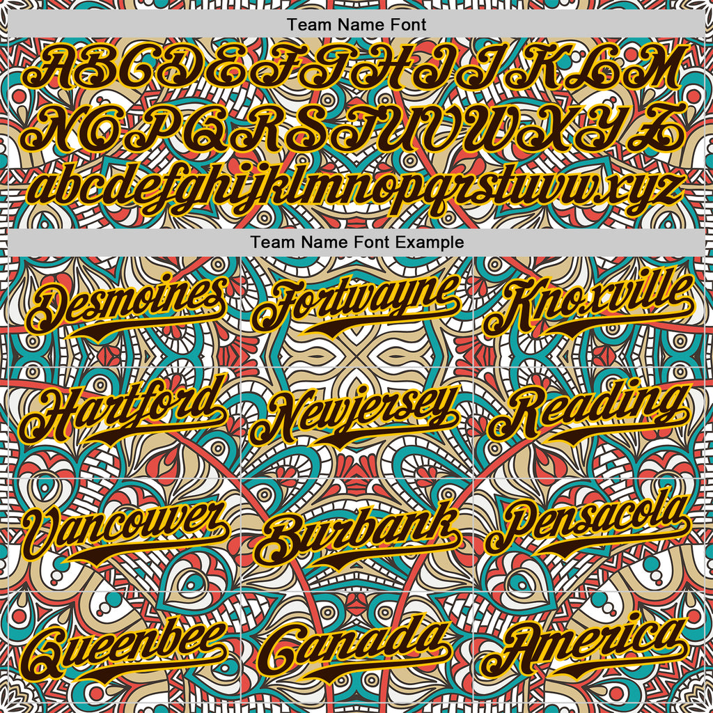Custom Green Brown-Yellow 3D Pattern Design Burner Costumes Exotic Authentic Baseball Jersey