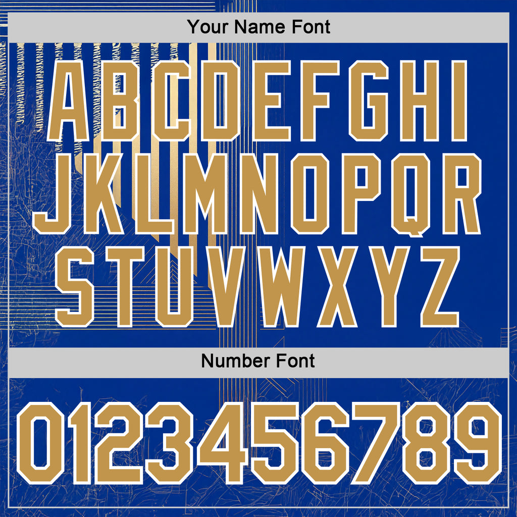 Custom Blue Old Gold-White 3D Pattern Design Brazil Stripe Sport Wear Performance T-Shirt