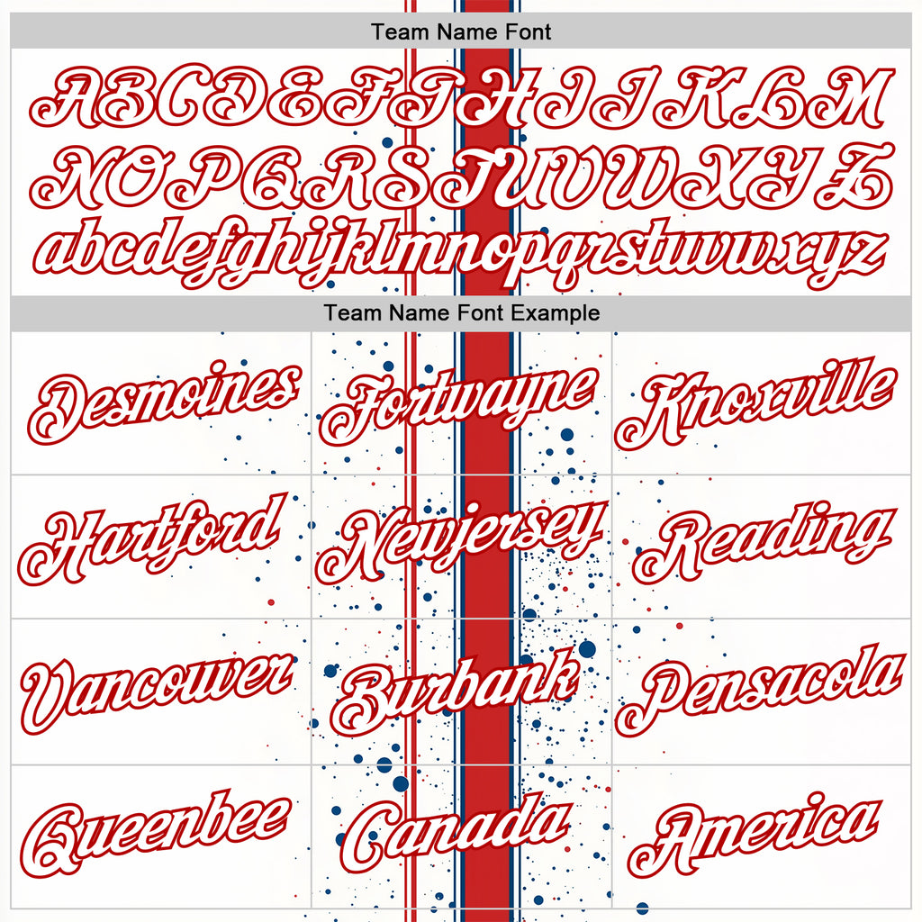 Custom White Red 3D Pattern Design Canada Sport Wear Performance T-Shirt