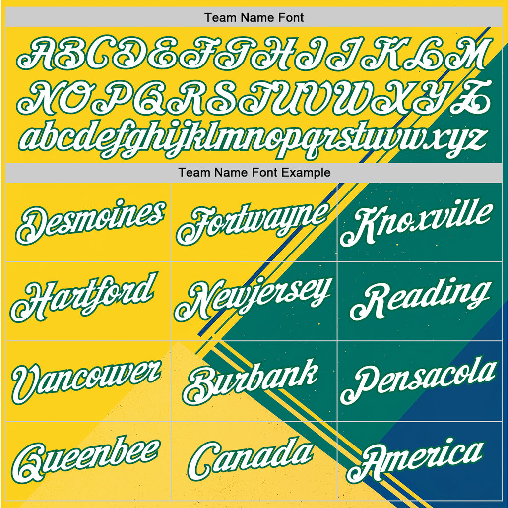 Custom Yellow White-Kelly Green 3D Pattern Design Brazil Jamaica Sport Wear Performance T-Shirt