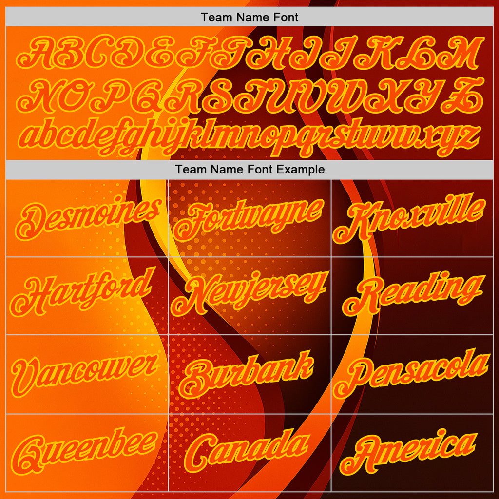 Custom Orange Yellow 3D Pattern Design Gradient Sport Wear Performance T-Shirt