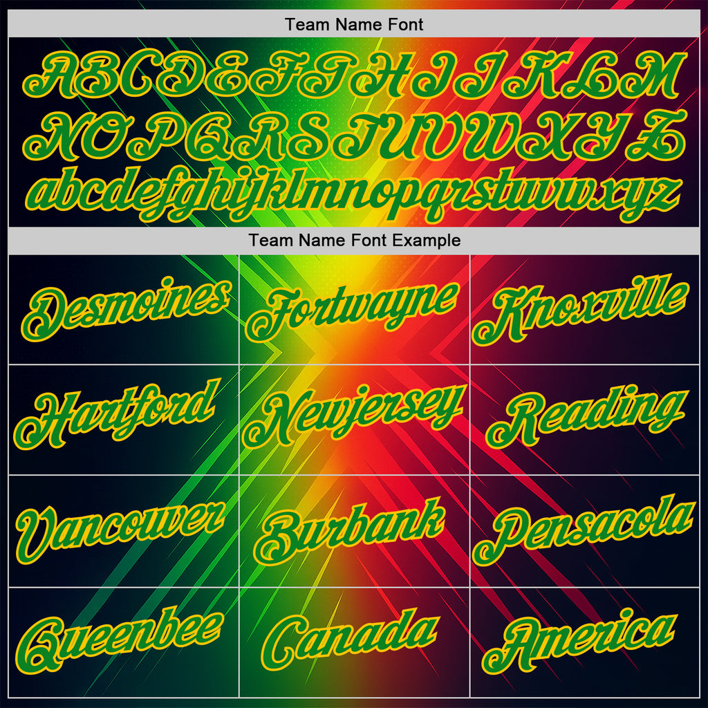 Custom Red Grass Green-Yellow 3D Pattern Design Gradient Sport Wear Performance T-Shirt