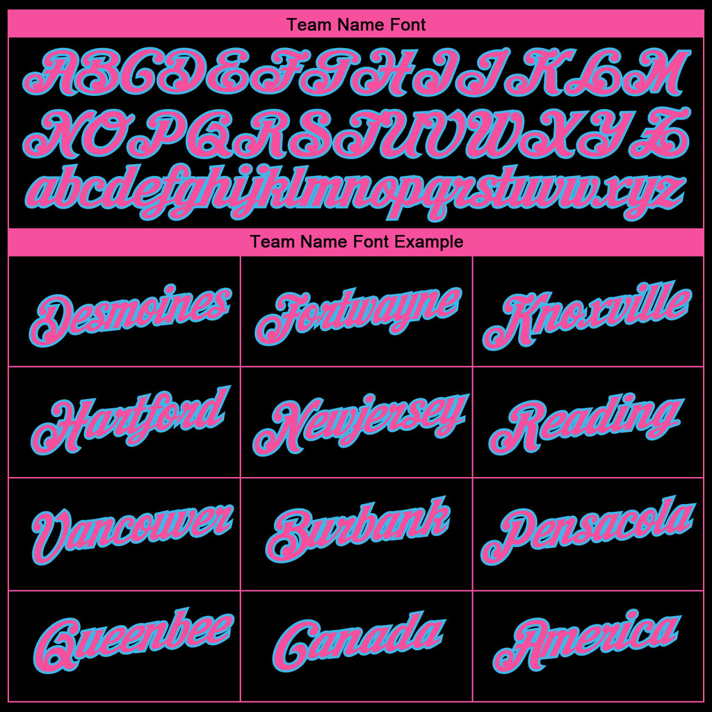 Custom Black Pink-Sky Blue 3D Pattern Design Gradient Style Twinkle Star Performance T-Shirt