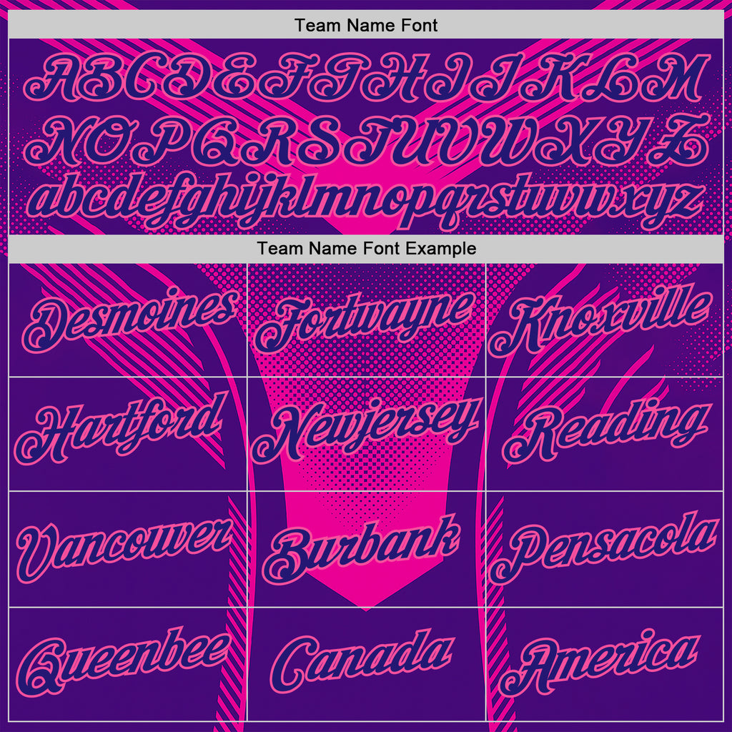 Custom Dark Purple Pink 3D Pattern Design Gradient Neon Sport Wear Performance T-Shirt
