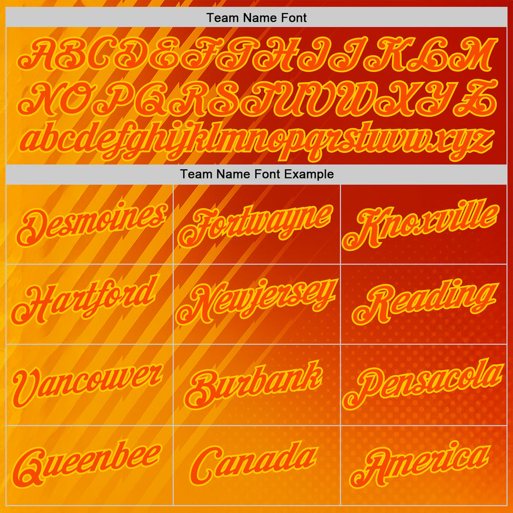 Custom Red Orange-Yellow 3D Pattern Design Spain Sport Wear Performance T-Shirt