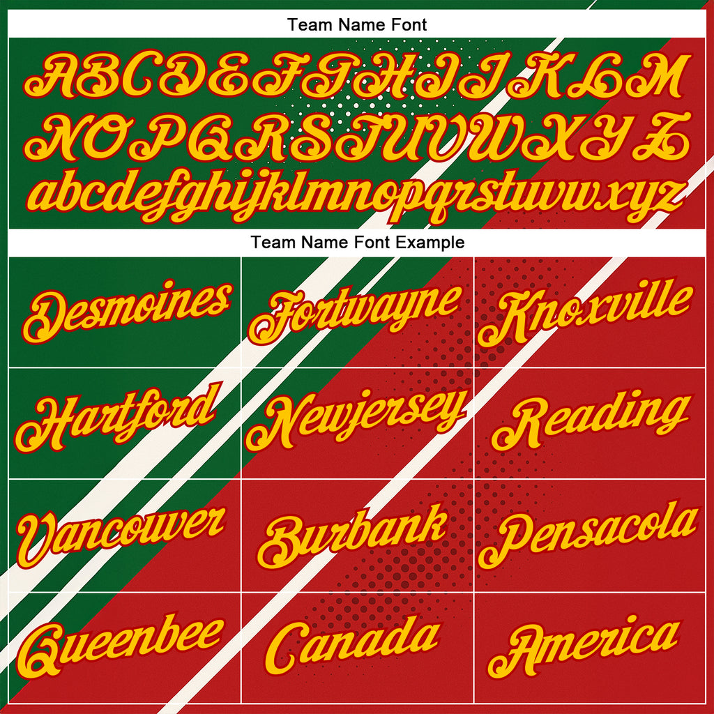 Custom Green Yellow Red-White 3D Pattern Design Mexico Africa Sport Wear Performance T-Shirt