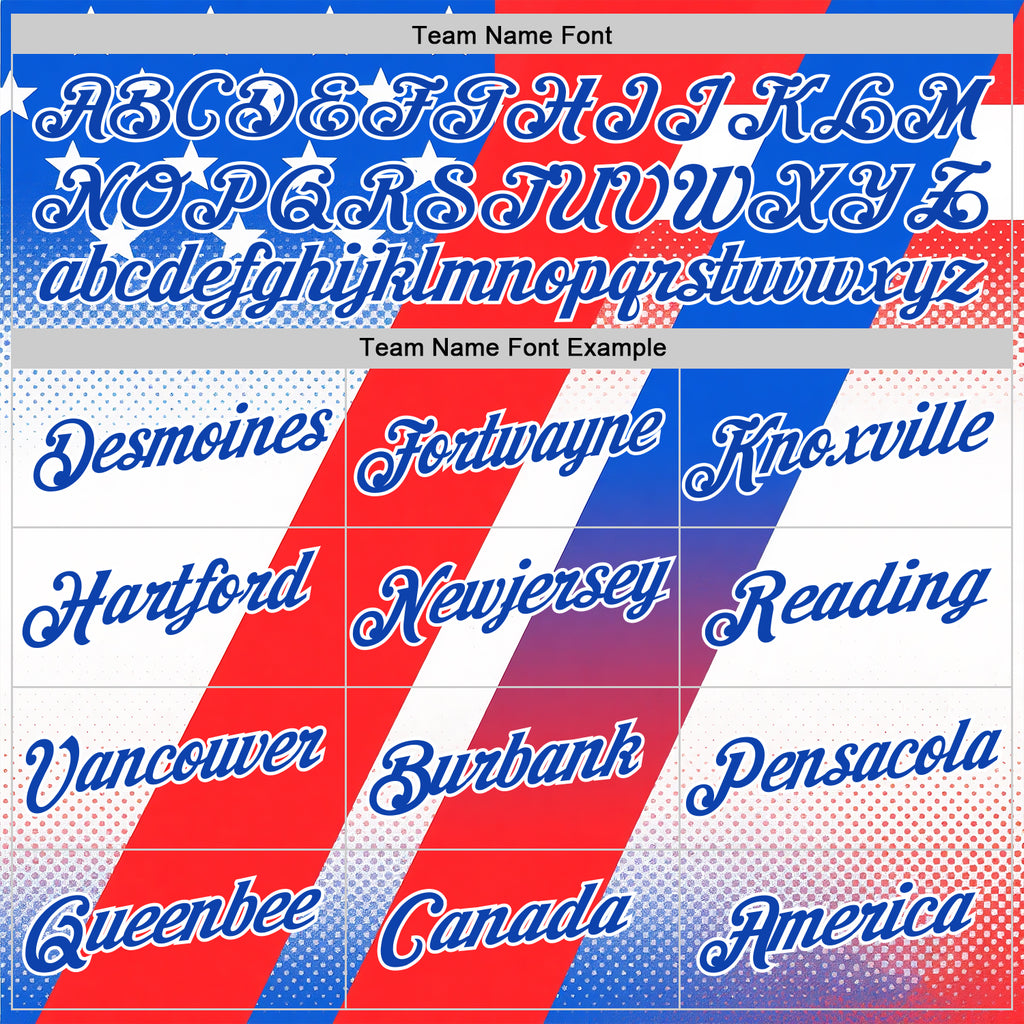 Custom Red Thunder Blue-White 3D Pattern Design USA Inspired America Sport Wear Performance T-Shirt