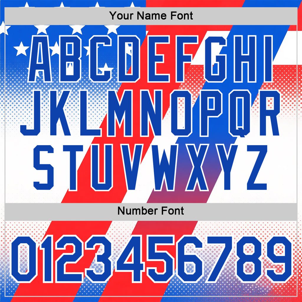 Custom Red Thunder Blue-White 3D Pattern Design USA Inspired America Sport Wear Performance T-Shirt