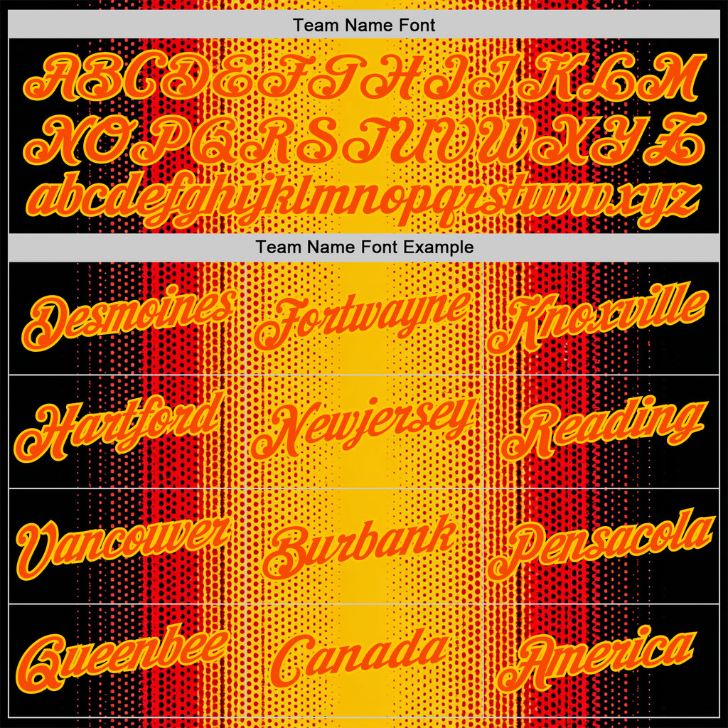 Custom Yellow Orange 3D Pattern Design Gradient Spain Sport Wear Performance T-Shirt